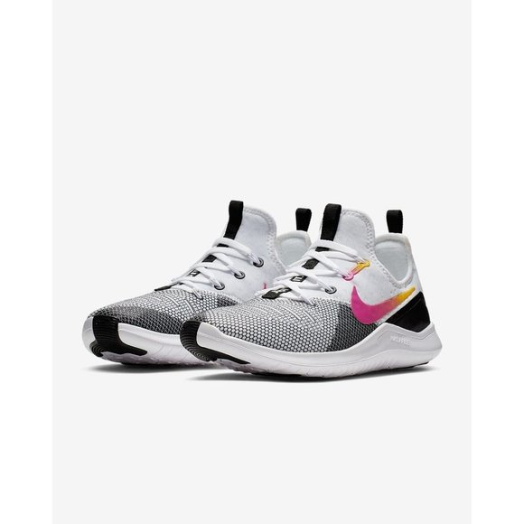 New Womens  Nike Free  TR 8 Black White Fuchsia Training Shoes sz 6 - Picture 1 of 11